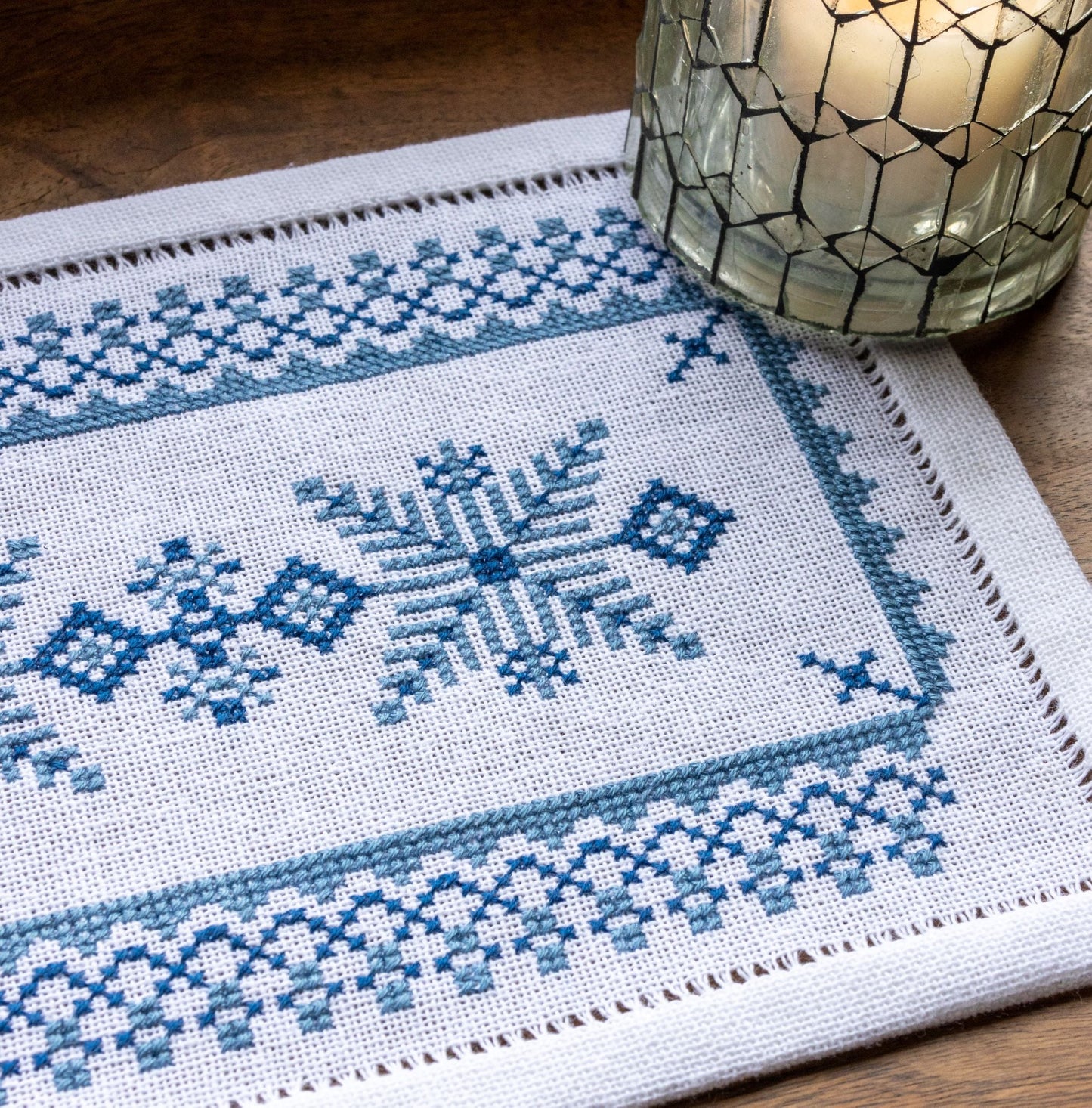 BitKit Scandinavian Stars cross stitch folk embroidery kit