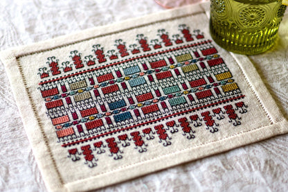 BitKit Iris' Paintbox cross stitch folk embroidery kit