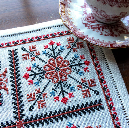 Balkan Quartet cross stitch folk embroidery kit