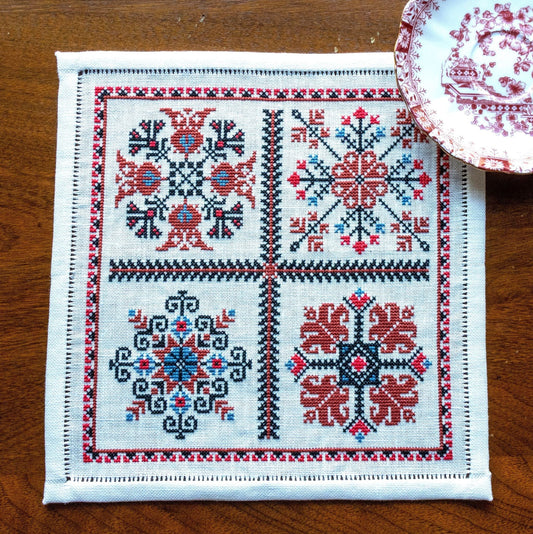 Balkan Quartet cross stitch folk embroidery kit