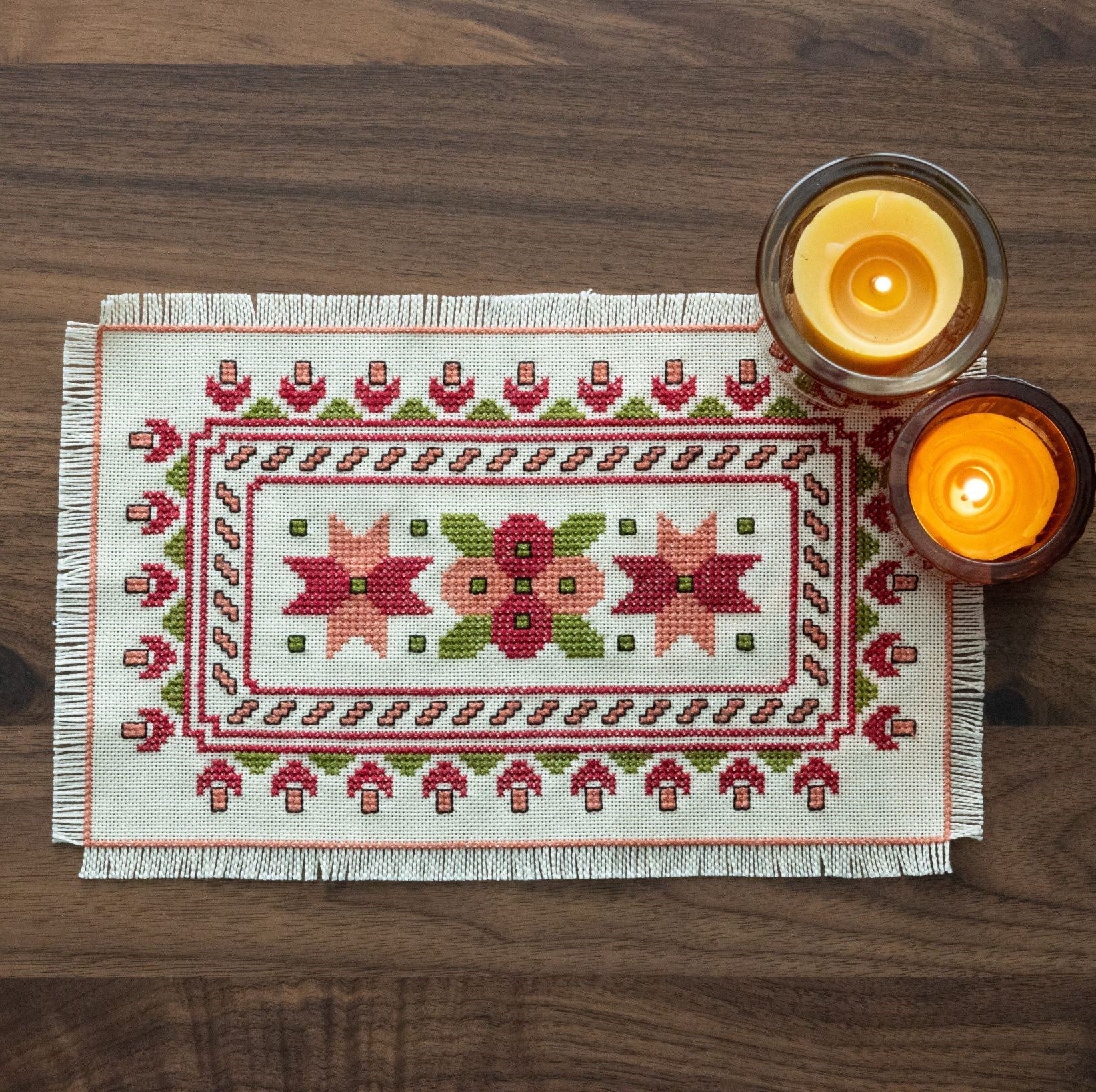 BitKit Mediterranean Dogwood cross stitch folk embroidery kit - Kit from Avlea Folk Embroidery