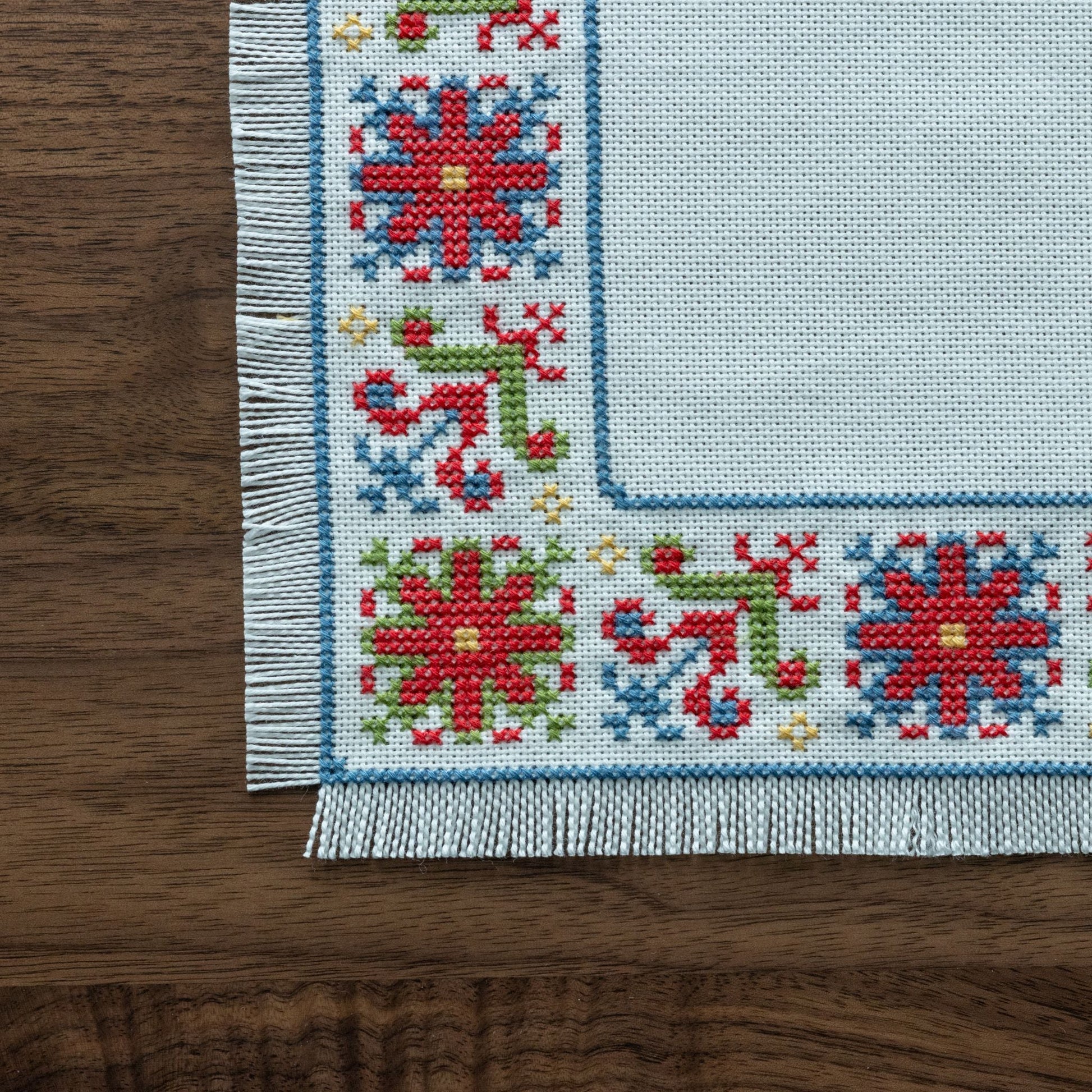 BitKit Mykonos Meadow cross stitch folk embroidery kit - Kit from Avlea Folk Embroidery