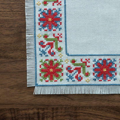 BitKit Mykonos Meadow cross stitch folk embroidery kit - Kit from Avlea Folk Embroidery