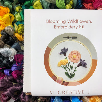 Blooming Wildflower Embroidery Kit - Intermediate Embroidery Kit