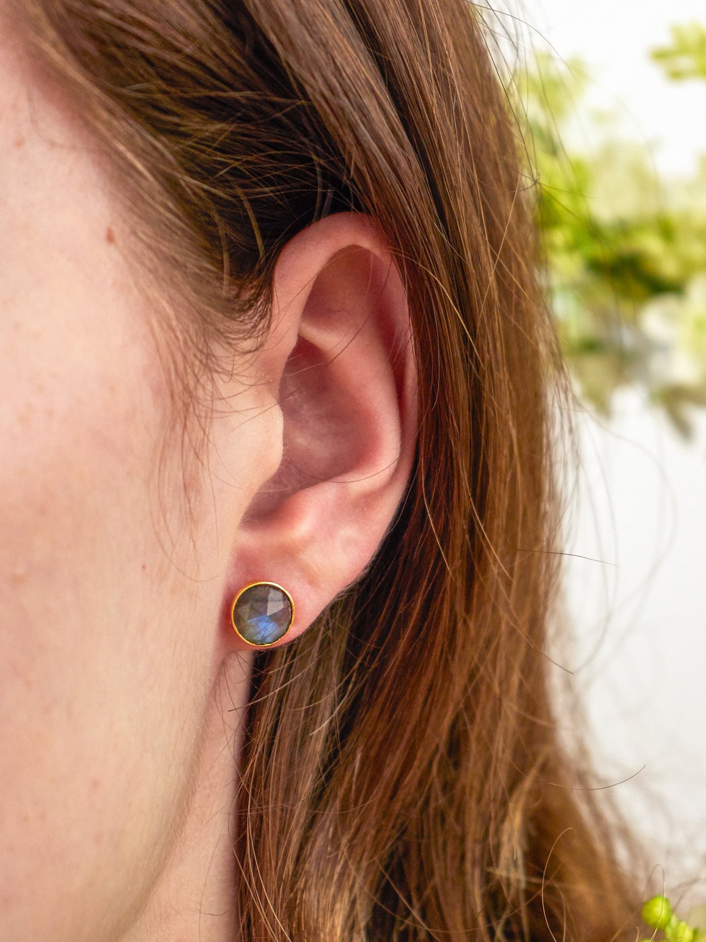 Pebble Stud Earrings - Gold - Earrings from Ash & Rose