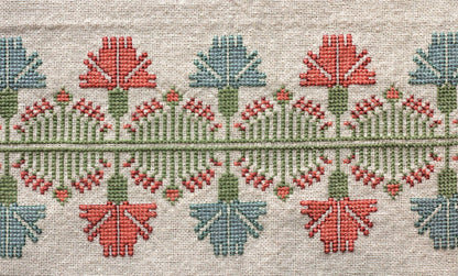 Calliope's Meadow cross stitch folk embroidery kit - Kit from Avlea Folk Embroidery