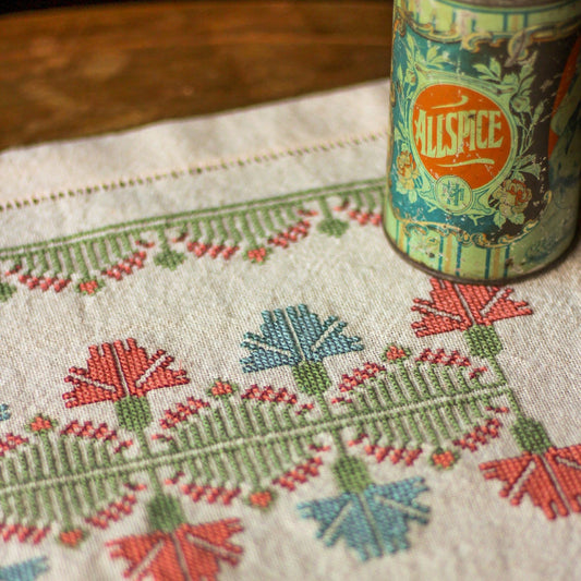 Calliope's Meadow cross stitch folk embroidery kit - Kit from Avlea Folk Embroidery