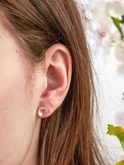 Pebble Stud Earrings - Rose Gold - Earrings from Ash & Rose