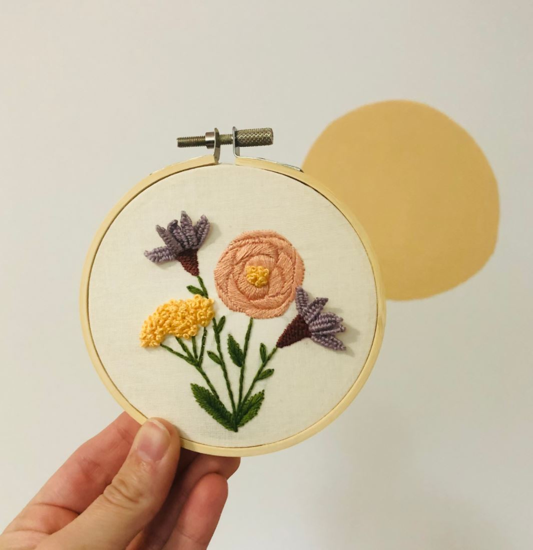 Blooming Wildflower Embroidery Kit - Intermediate Embroidery Kit