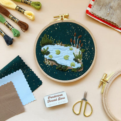 3D Lily Pad Pond - Advanced Embroidery Kit
