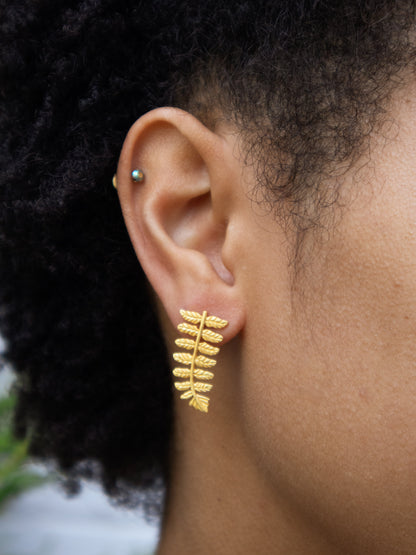 Dawnlight Fern Earrings - Earrings from Ash & Rose