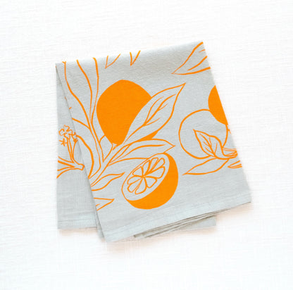 Clementine Linen Tea Towel