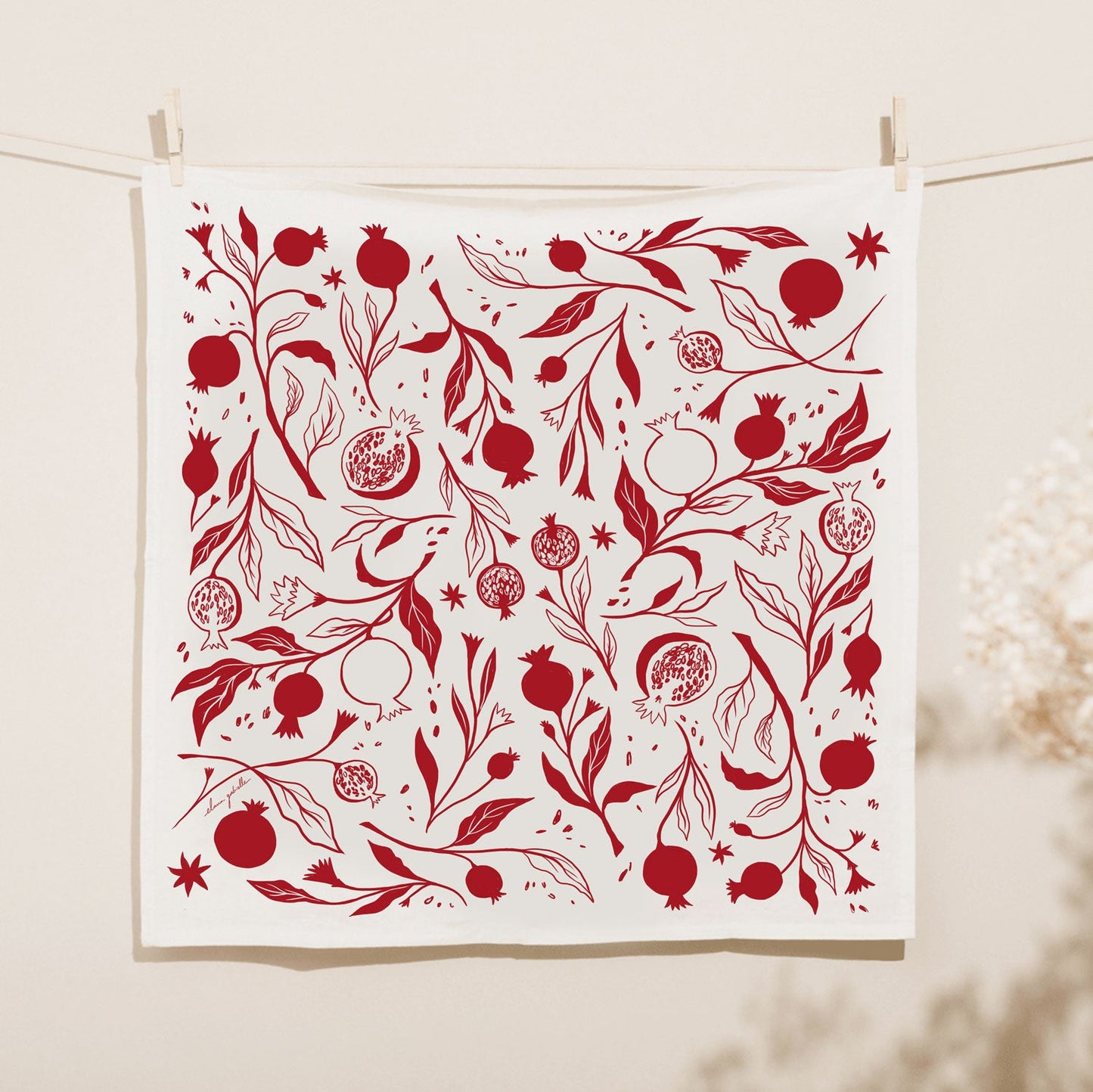 Pomegranate Tea Towel