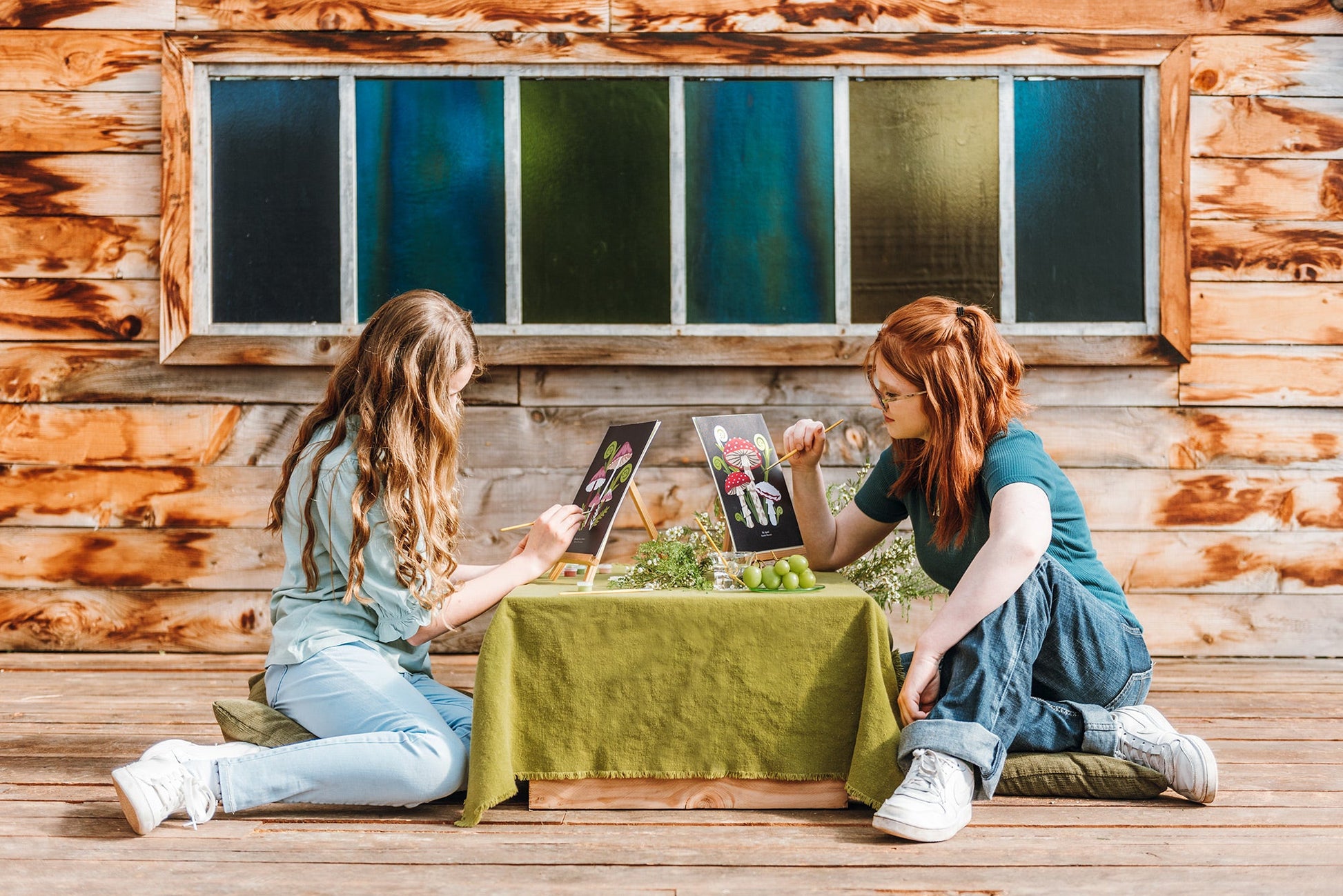 Fly Agaric Mushrooms | 8x10 paint-by-number kit - Paint-by-Number Kit from Elle Crée