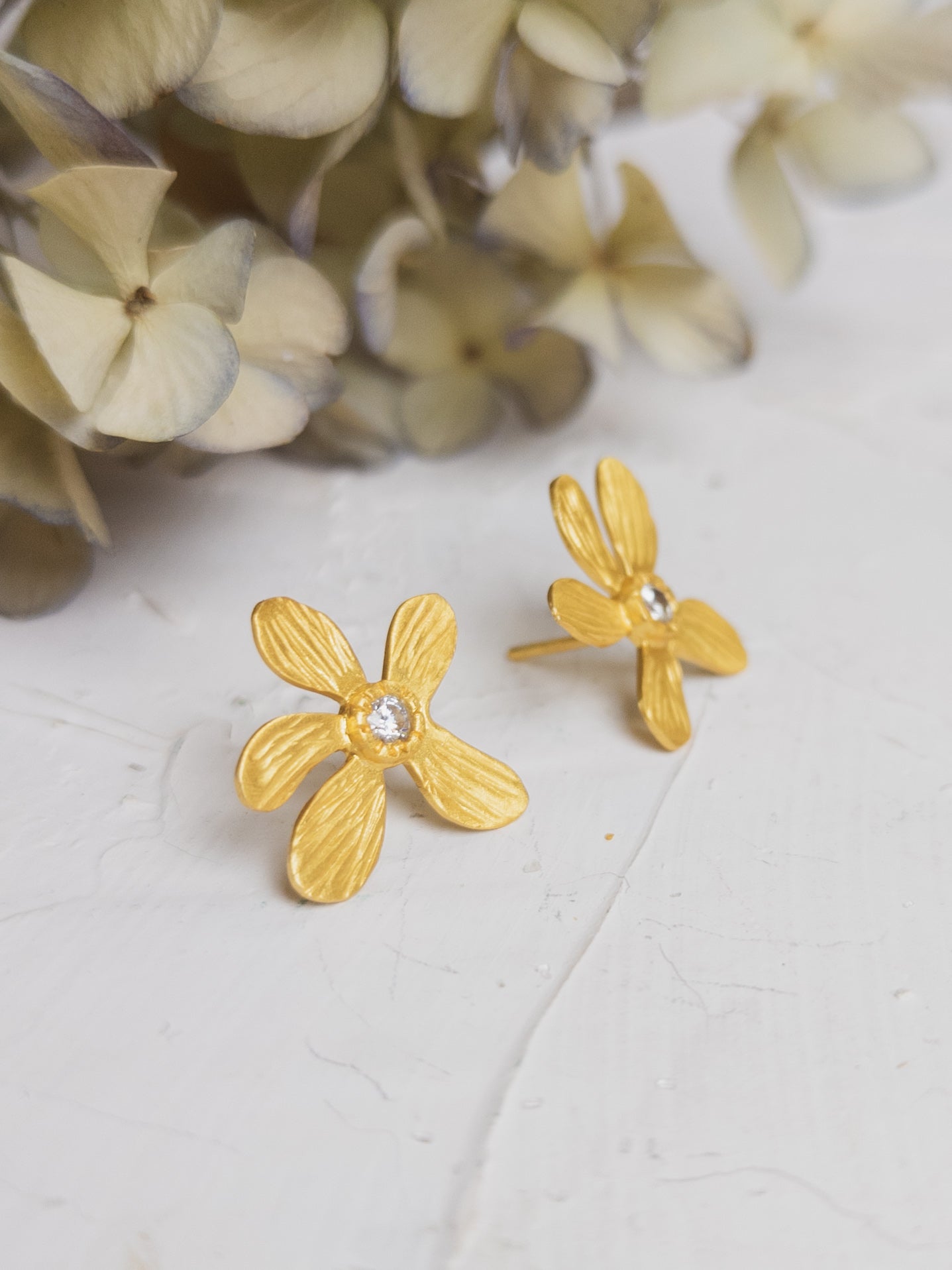 Five Petal Wild Flower Earrings - Earrings from Ash & Rose