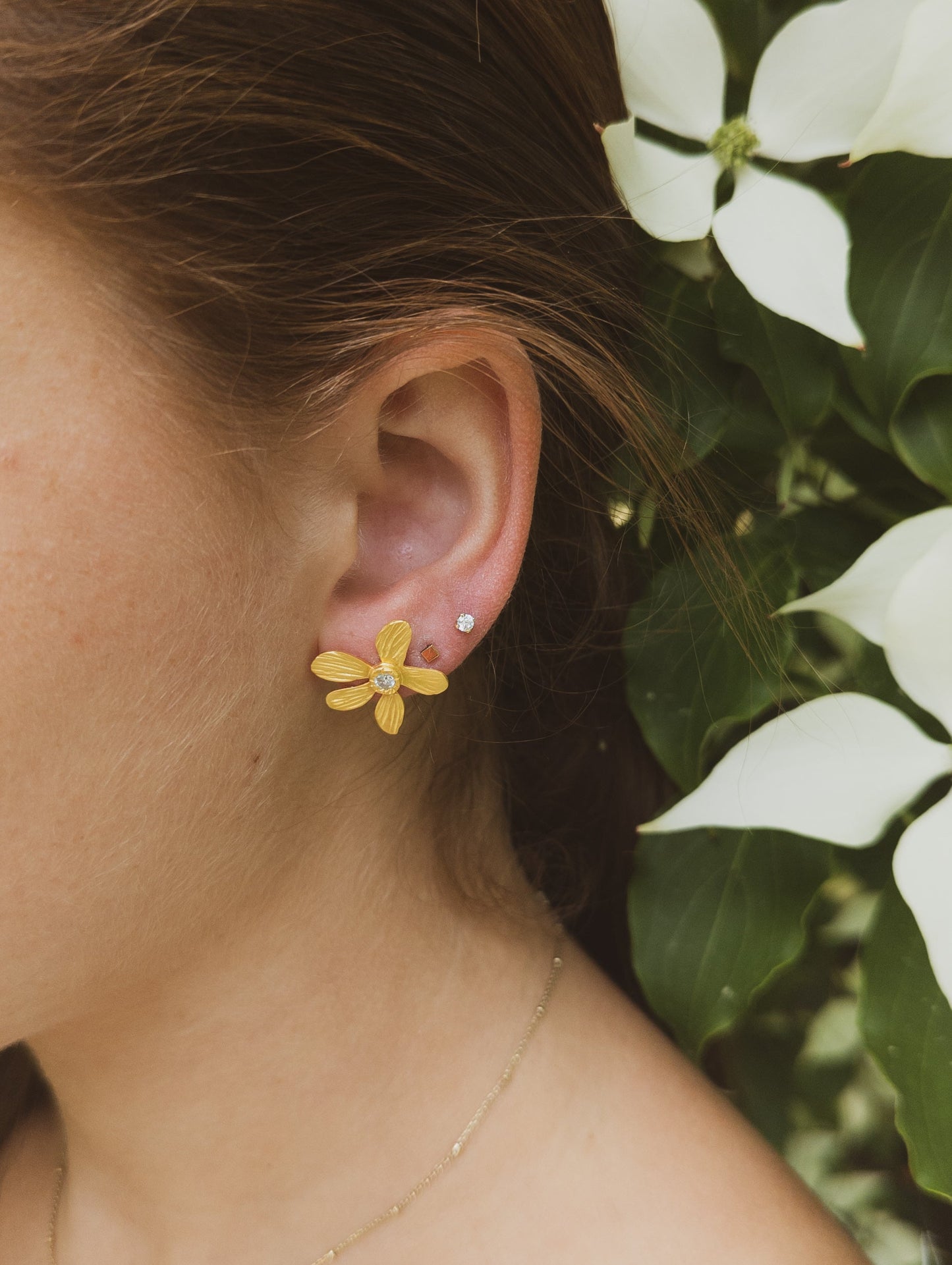 Five Petal Wild Flower Earrings - Earrings from Ash & Rose