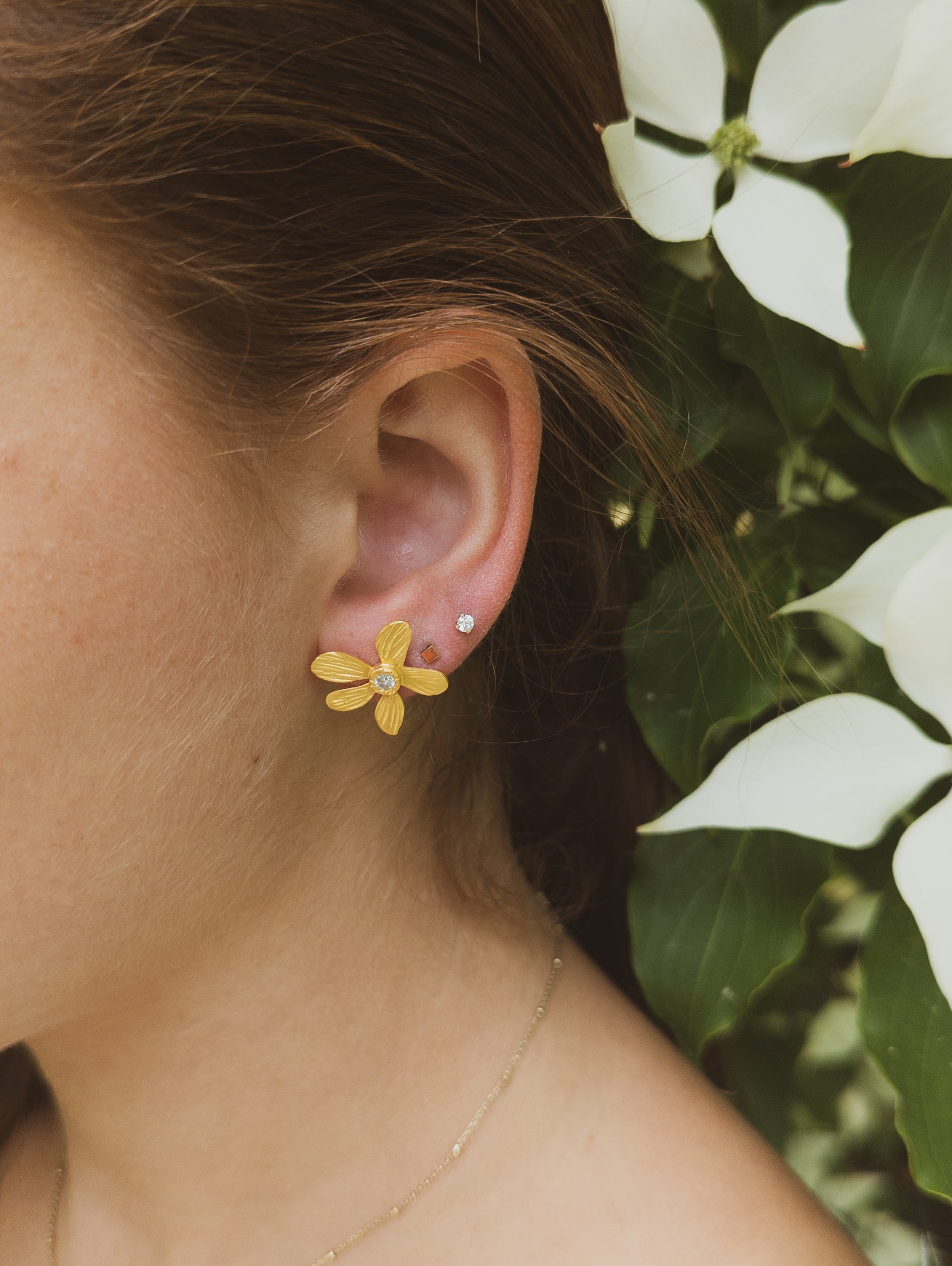 Five Petal Wild Flower Earrings - Earrings from Ash & Rose