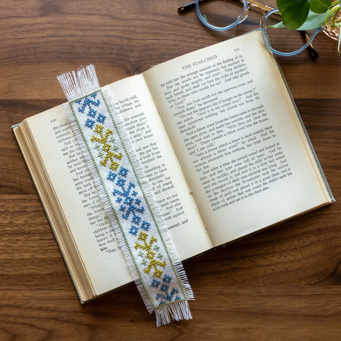 Folk Fabric Sampler Bookmark cross stitch kit