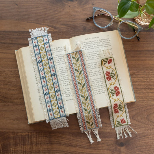 "NEW! Folk Fabric Sampler Ivory cross stitch kit - Kit from Avlea Folk Embroidery