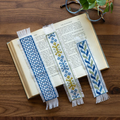 Folk Fabric Sampler Bookmark cross stitch kit