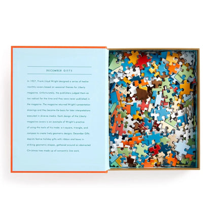 Frank Lloyd Wright December Gifts 500 Piece Jigsaw Puzzle Galison - Jigsaw Puzzle from Puzzle Merchant