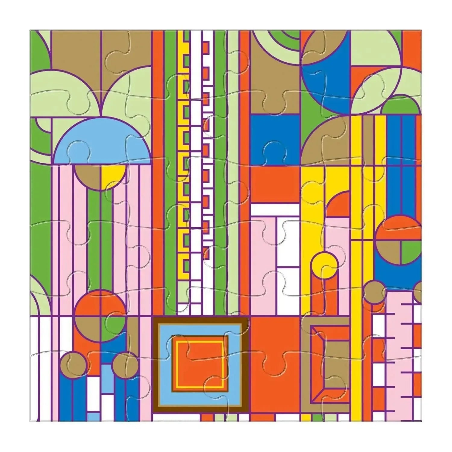 Frank Lloyd Wright Set of 6 25 Piece Wood Jigsaw Puzzle Galison - Jigsaw Puzzle from Puzzle Merchant