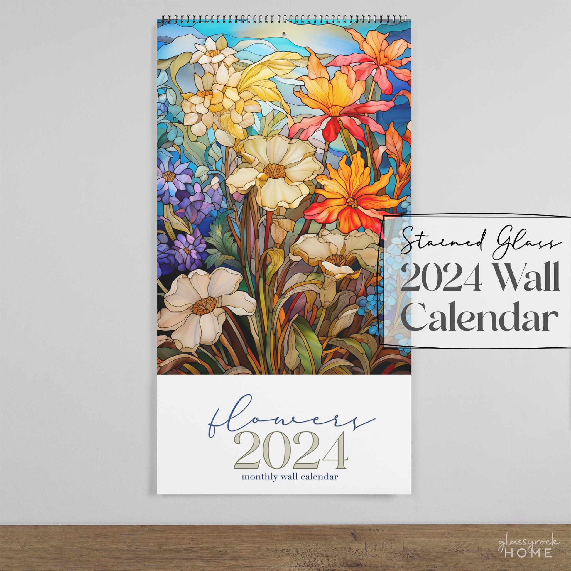 Beautiful 2024 Calendars with Free Shipping - Stained Glass Flowers – GlassyRock Arts Beautiful 2024 Calendars with Free Shipping - Stained Glass Flowers – GlassyRock Arts