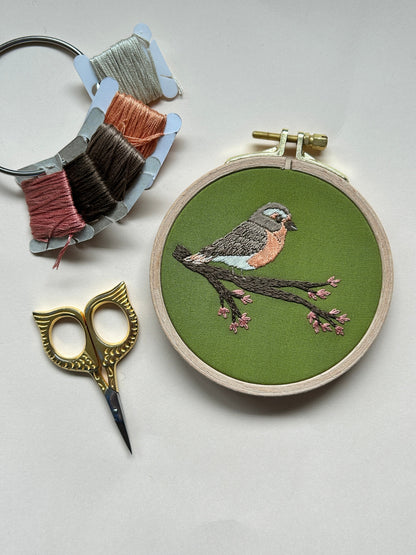 Spring Robin - Bird Embroidery Kit for Beginners
