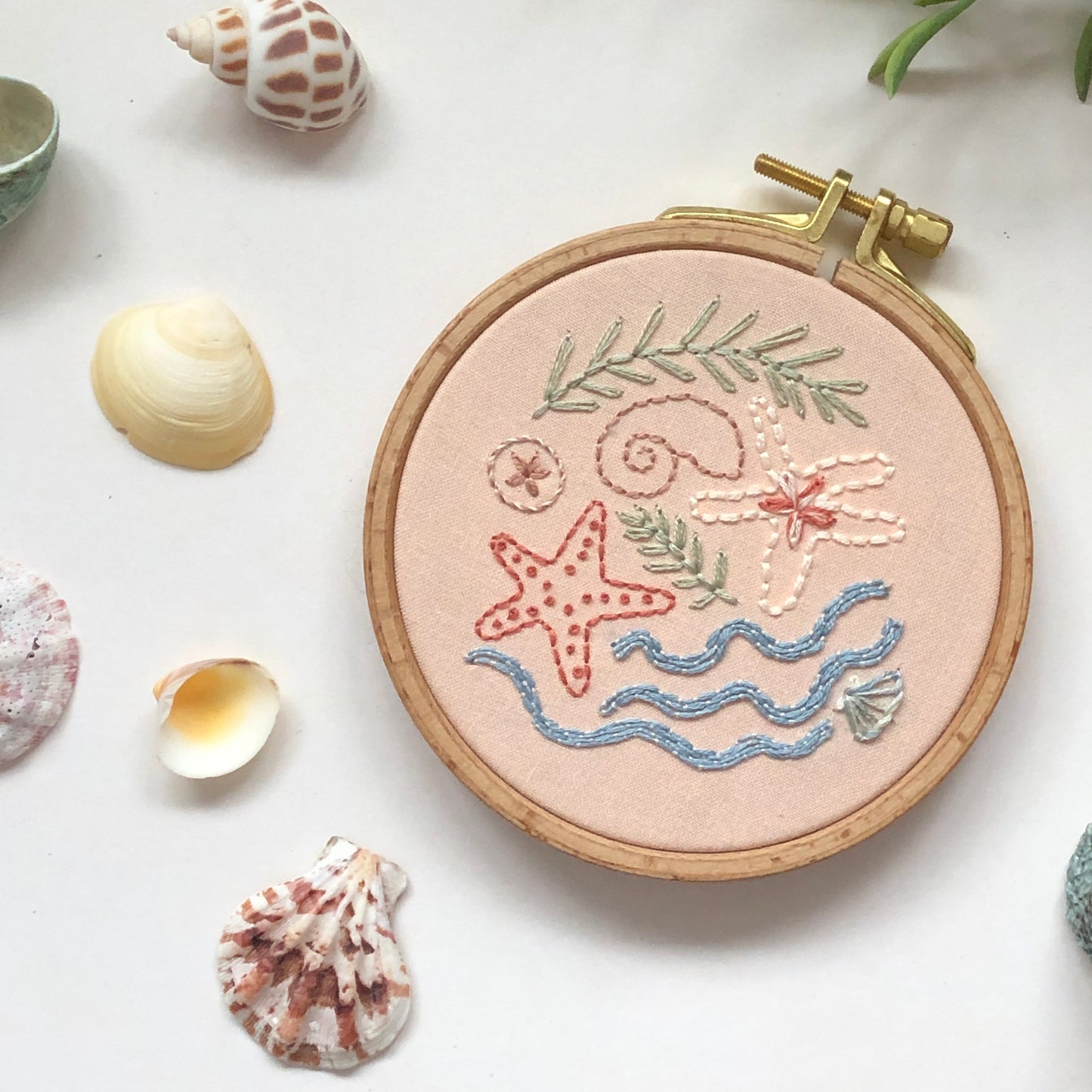 Seaside Treasures - Beach Embroidery Kit for Beginners