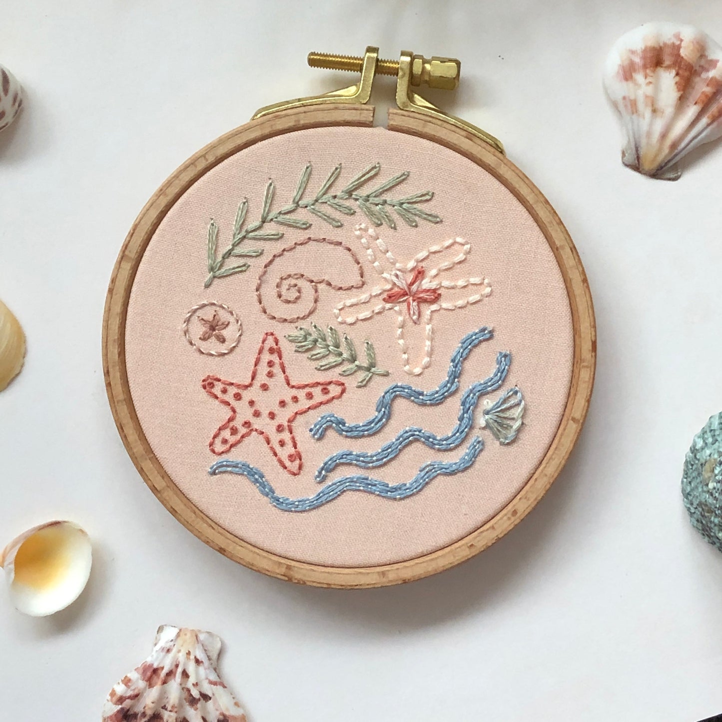 Seaside Treasures - Beach Embroidery Kit for Beginners