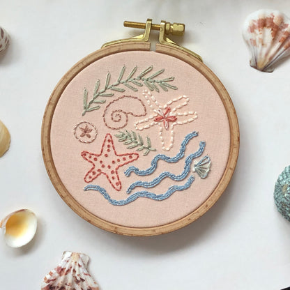 Seaside Treasures - Beach Embroidery Kit for Beginners