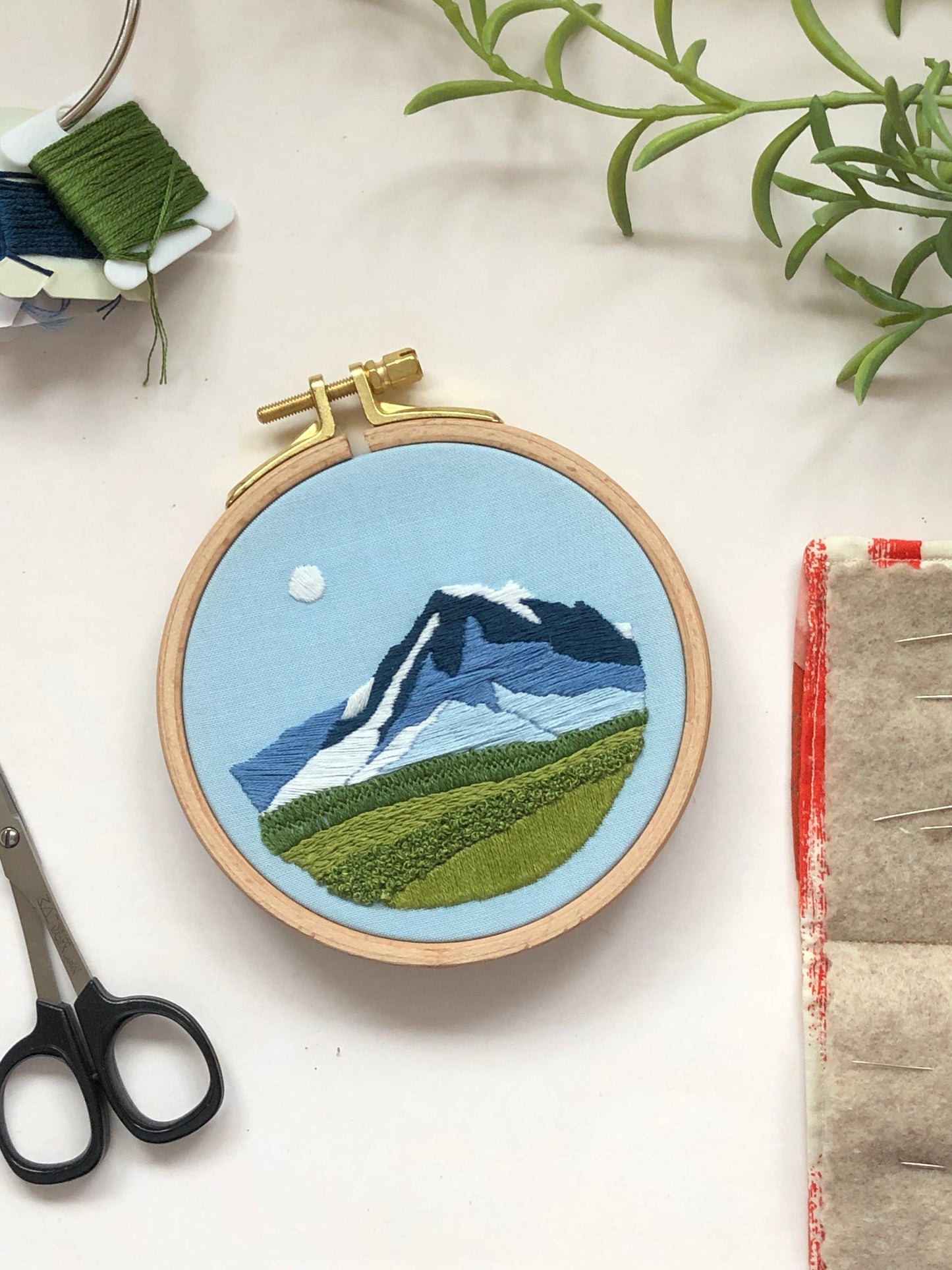 Mountain View - Landscape Embroidery Kit for Beginners