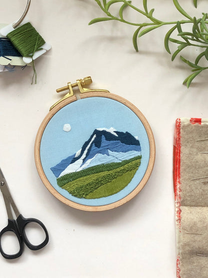 Mountain View - Landscape Embroidery Kit for Beginners