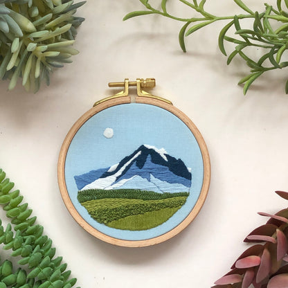 Mountain View - Landscape Embroidery Kit for Beginners