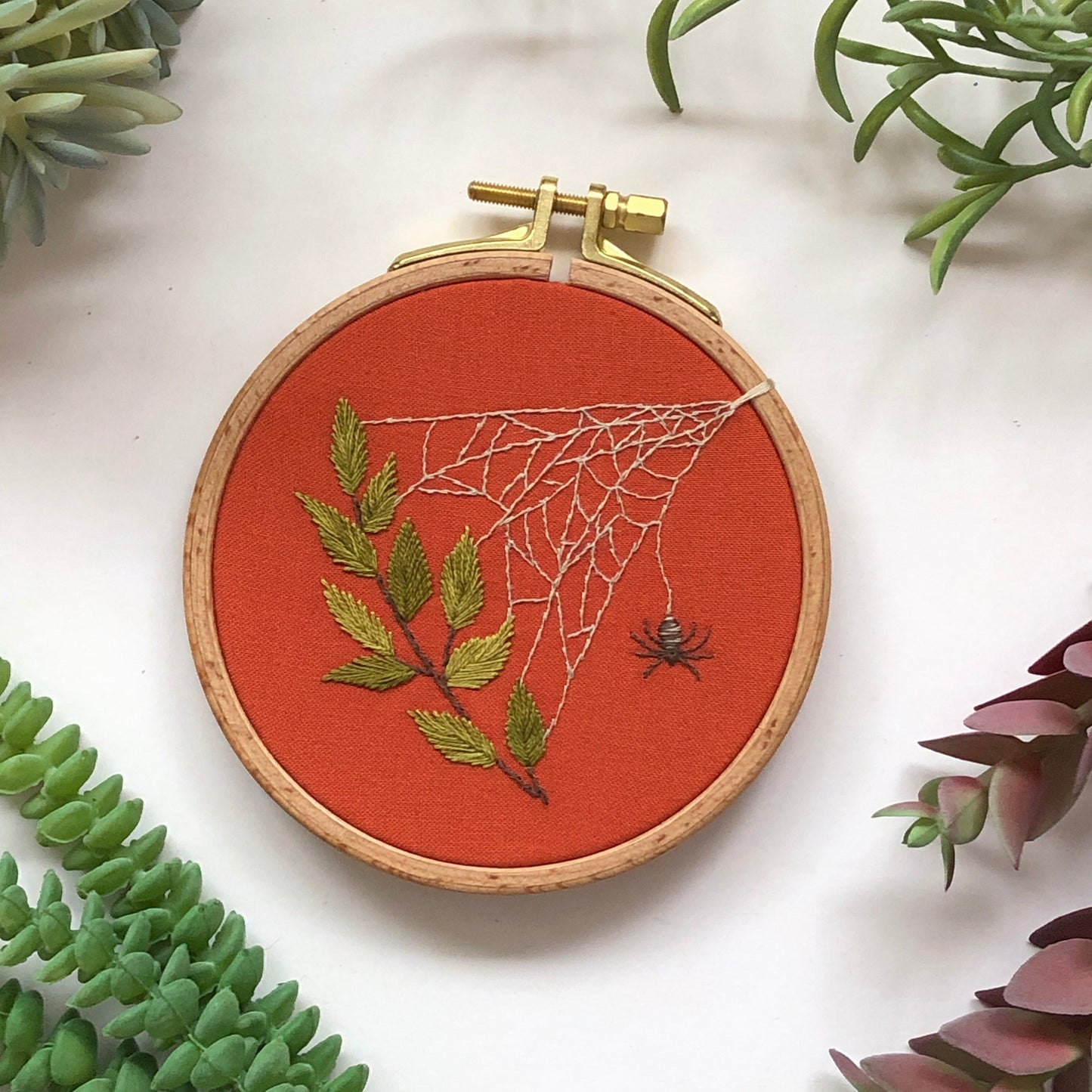 A Spider's Web - Insect Embroidery Kit for Beginners