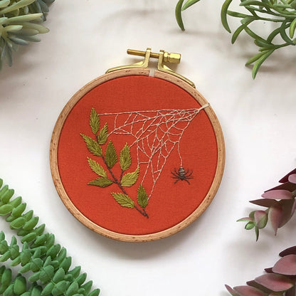 A Spider's Web - Insect Embroidery Kit for Beginners