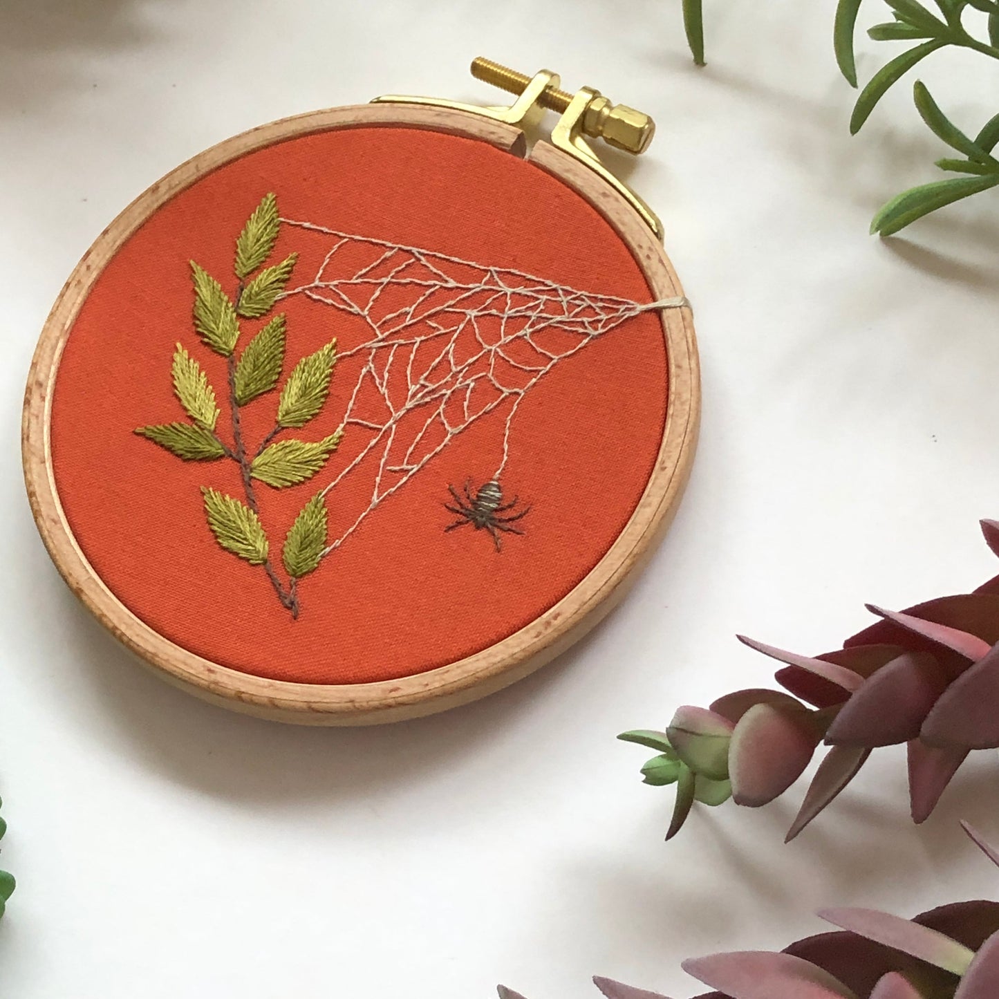 A Spider's Web - Insect Embroidery Kit for Beginners