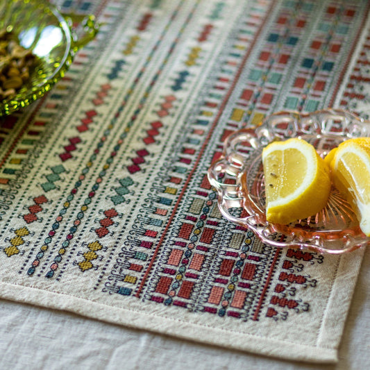 Iris Paintbox cross stitch folk embroidery kit - Kit from Avlea Folk Embroidery