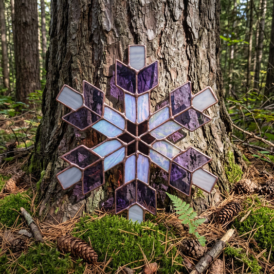 Southwest Snowflake Stained Glass Pattern and PNG