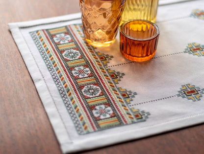 Kyivan Stars cross stitch folk embroidery kit - Kit from Avlea Folk Embroidery