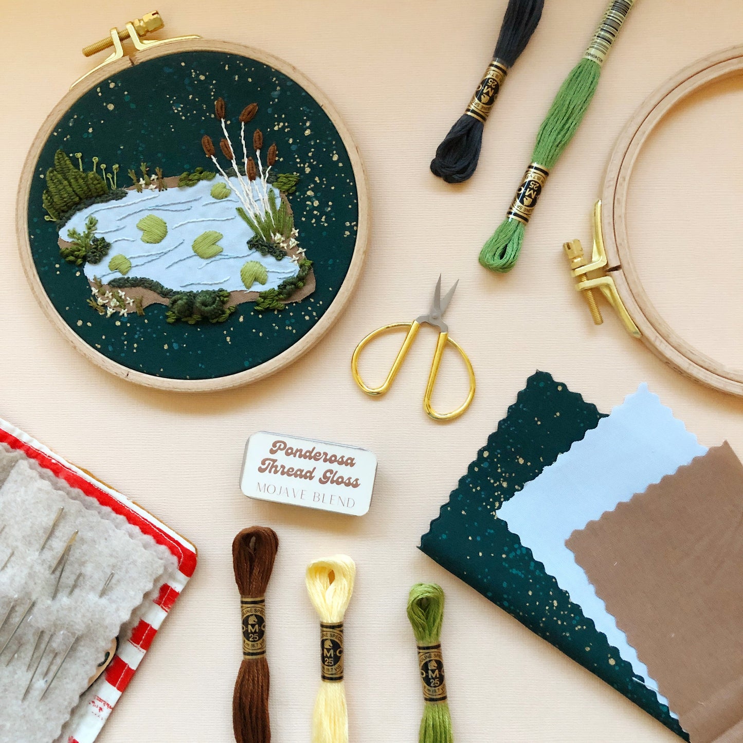 3D Lily Pad Pond - Advanced Embroidery Kit