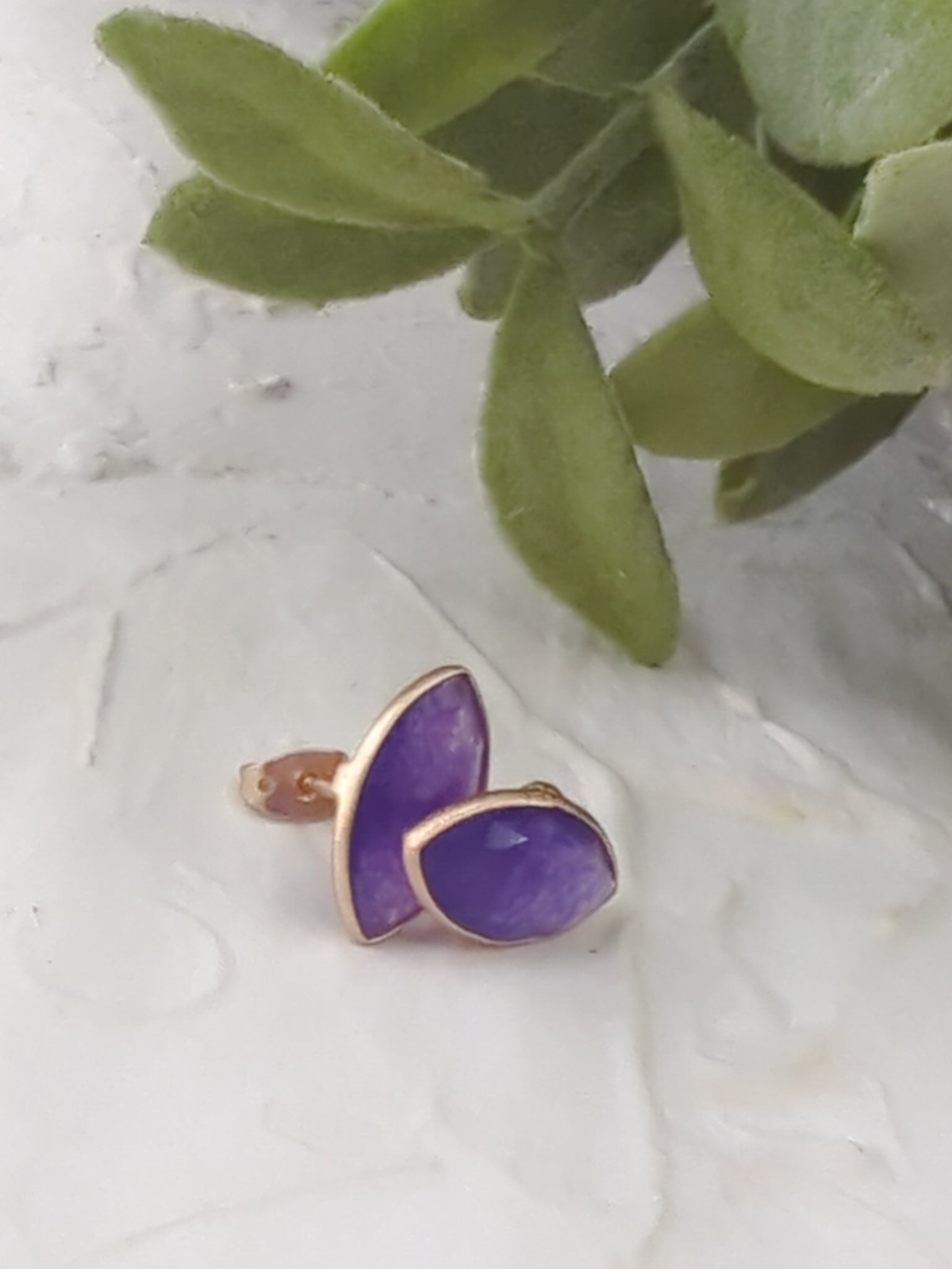 Mila Leaf Earrings - Rose Gold - Earrings from Ash & Rose