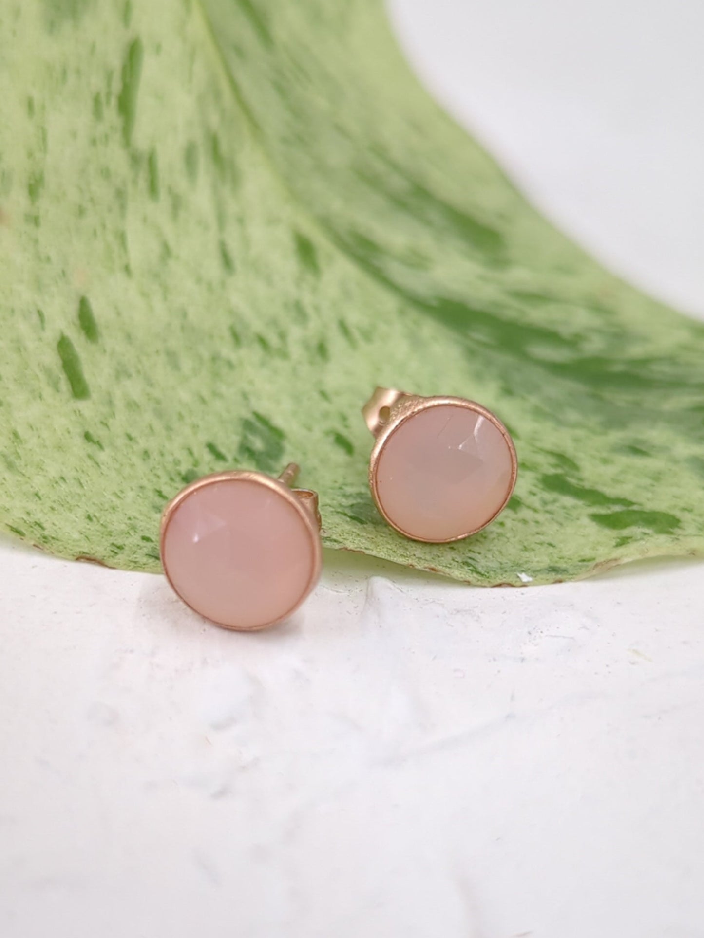 Pebble Stud Earrings - Rose Gold - Earrings from Ash & Rose