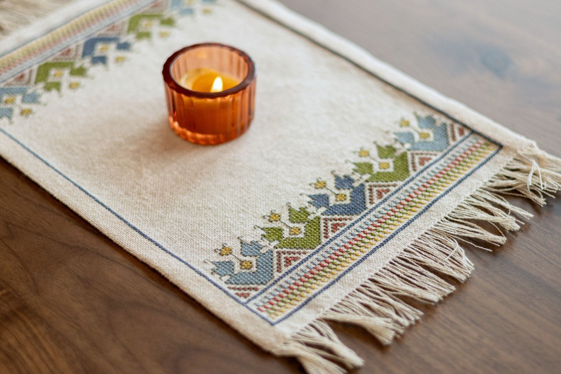 Little Baskets cross stitch folk embroidery kit - PDF pattern from Avlea Folk Embroidery