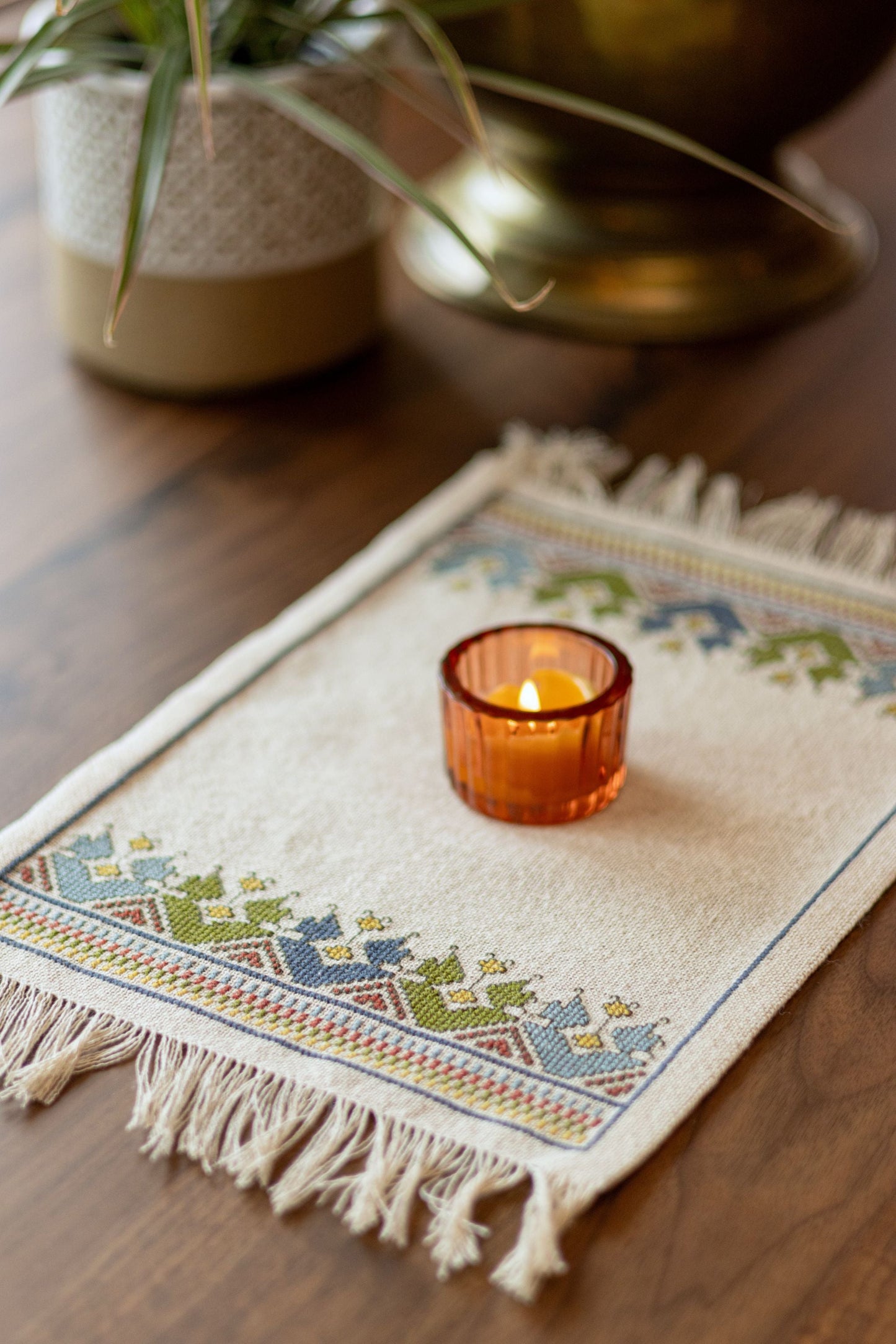 Little Baskets cross stitch folk embroidery kit - PDF pattern from Avlea Folk Embroidery