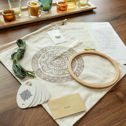 Avlea Folk Embroidery workbag--Myra Medallion - Kit from Avlea Folk Embroidery