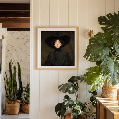 Halloween Witch Portrait Art Print: Spooky Wall Decor (Digital Download, 5 Sizes Included)