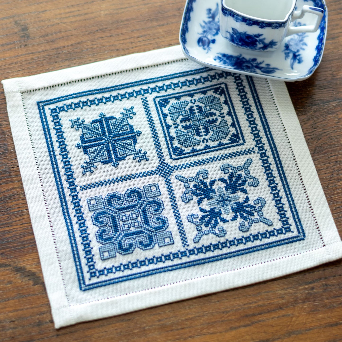 Mediterranean Sampler cross stitch folk embroidery kit