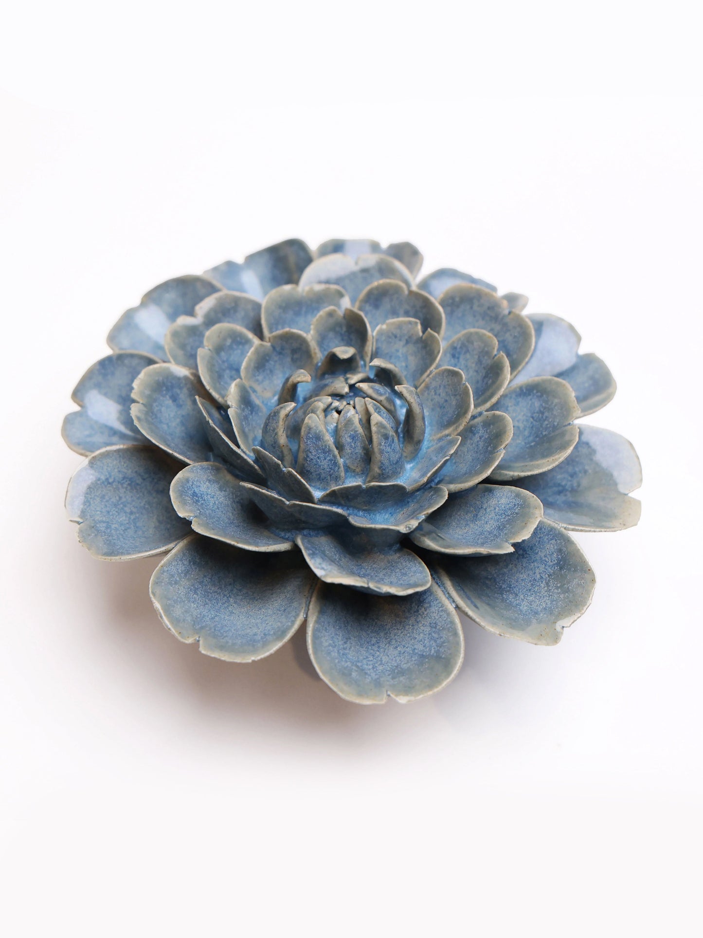 Ceramic Medium Blue Rose - Sculpture from Ash & Rose