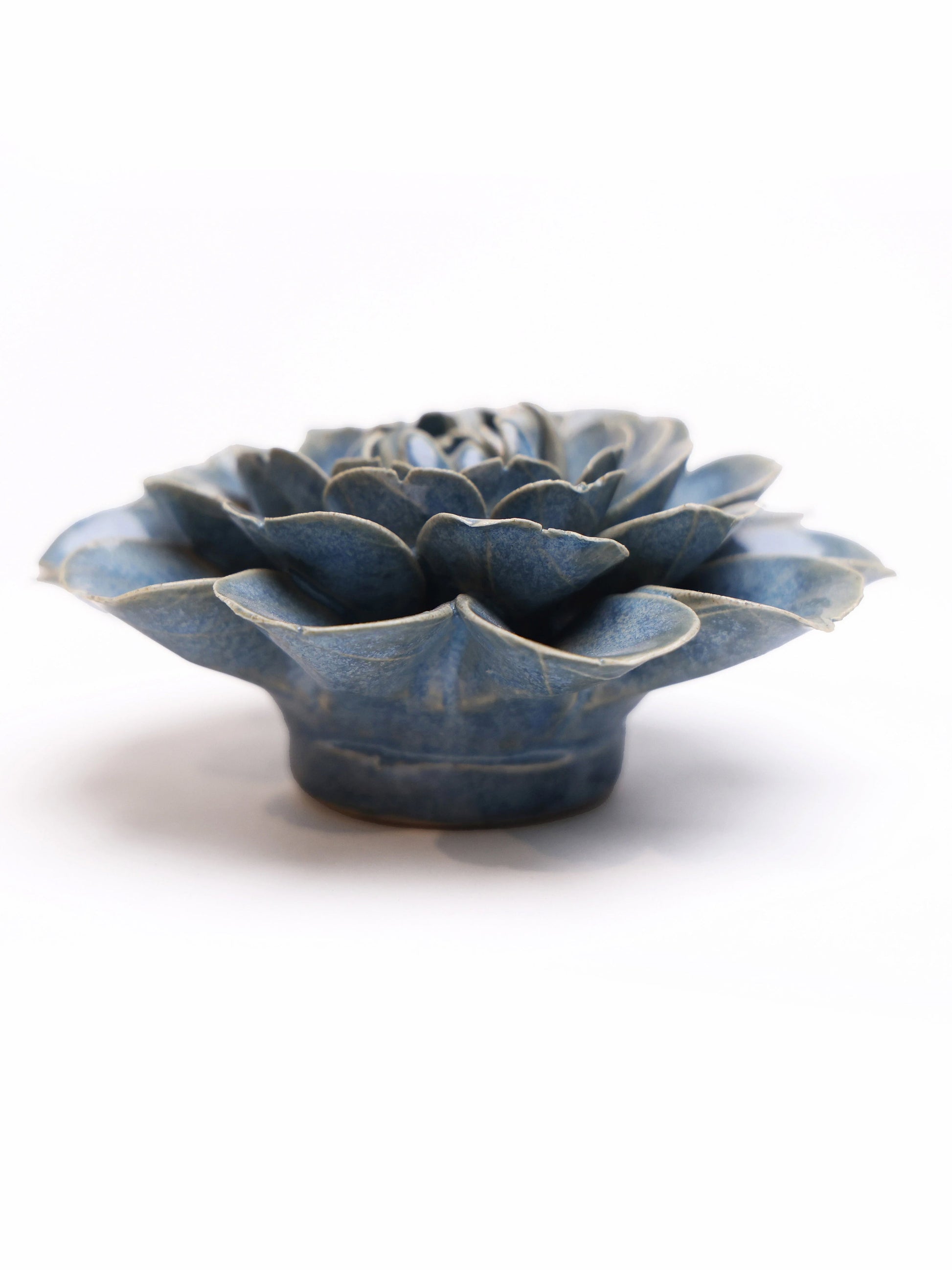 Ceramic Medium Blue Rose - Sculpture from Ash & Rose